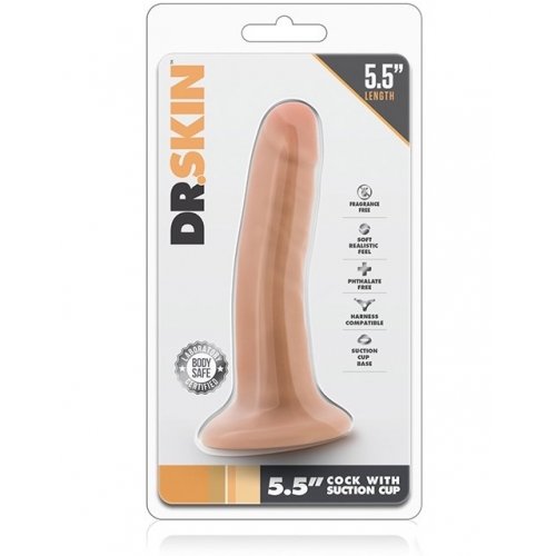 Фаллоимитатор Dr. Skin 5.5 Inch Cock With Suction Cup Vanilla