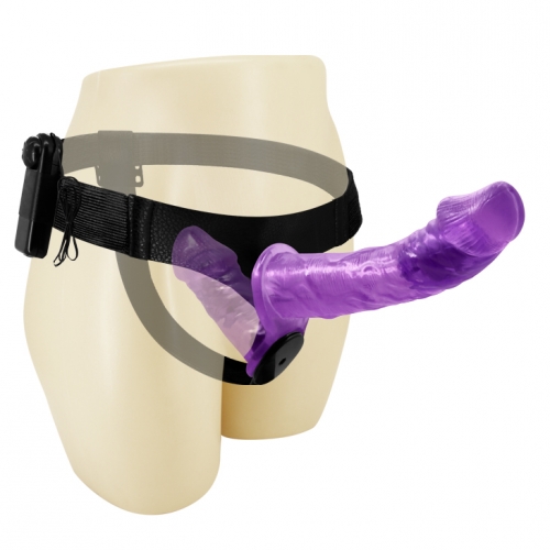 Страпон Ultra Passionate Harness Dual Vibration Purple