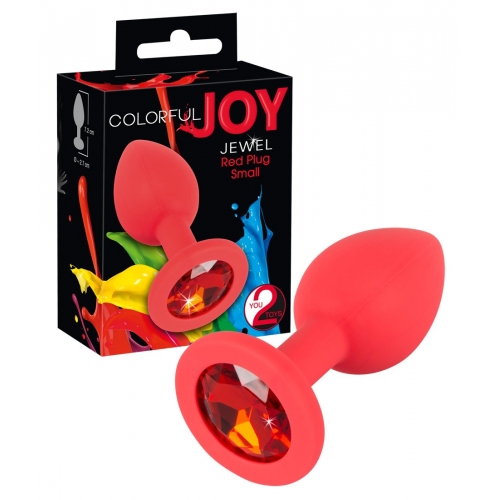 Анальная пробка Colorful Joy Jewel Red Plug Small
