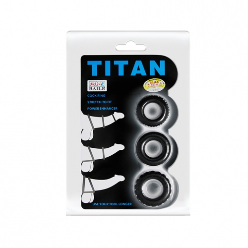 Эрекционные кольца Titan Cock Ring Set Blue