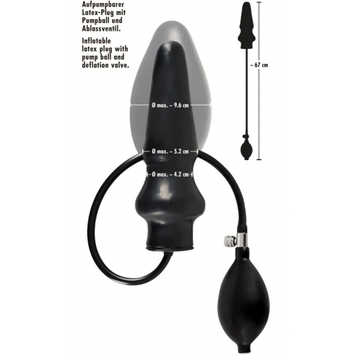 Анальная пробка Latex Plug Inflatable