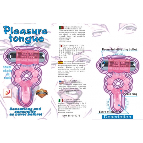 Эрекционное кольцо Pleasure Tongue