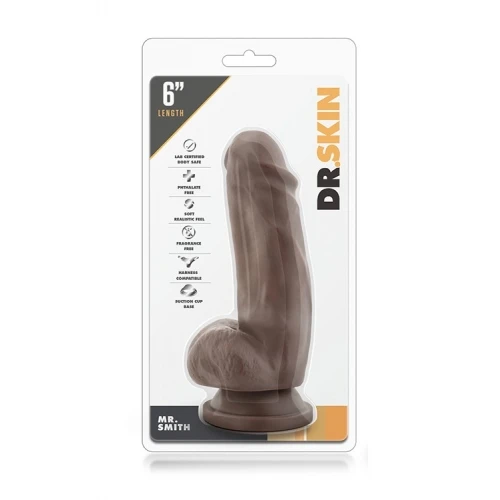 Фалоімітатор DR. SKIN MR. SMITH 7INCH DILDO CHOCOLATE